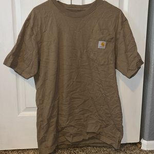 beige women’s small carhartt shirt